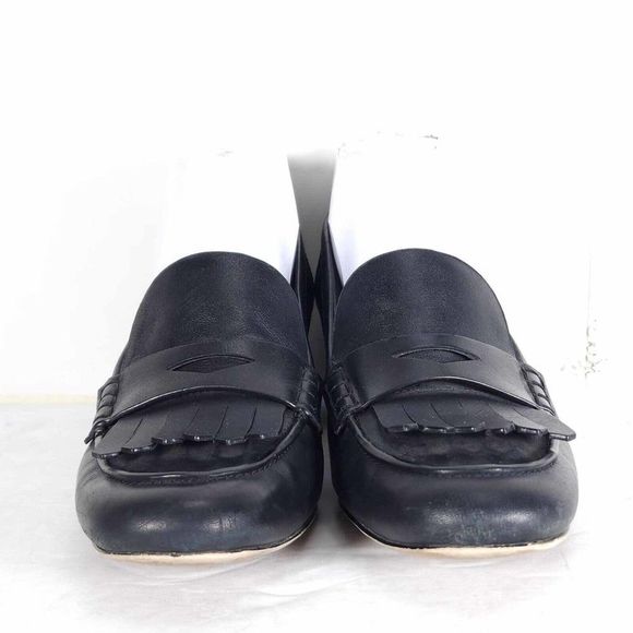 Michael Kors Woman's The Declan US8M Leather Fringe Heels Penny Loafer Shoes - Picture 5 of 14